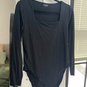 black square neckline bodysuit size XL